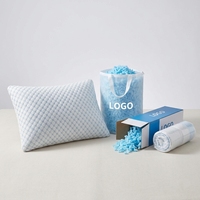 Oreiller de lit rafraîchissant en mousse à mémoire de forme déchiquetée avec gel, personnalisable avec logo, en bambou, réglable, confortable, pour l'été