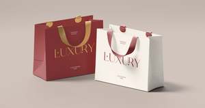 Bolsas de regalo de lujo personalizadas de fábrica Papel de cartón Su propio logotipo para pequeñas empresas Materiales reciclados para ropa Joyería - Product Image 2