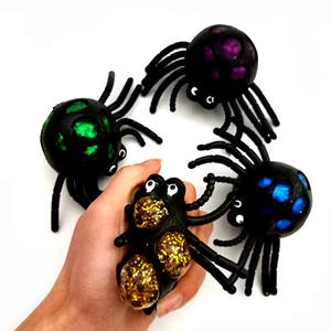 Squishy Spider Mesh TPR Stress <b>Balls</b> Halloween Anti-Stress Toy for Kids-Stretchy Sensory Joke <b>Squeeze</b> - Product Image 6