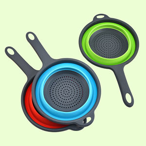 Подарки на День матери: Складная корзина-дуршлаг из ТПР с ручкой, разноцветная, компактная, многоразовая, для кухни - Product Image 2