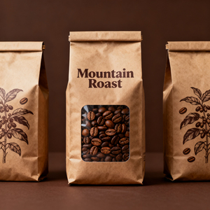 Sacchetti per Caffè Personalizzati Stampati 250g 500g, Vendita all'Ingrosso, Sacchetti Riciclabili a Otto Lati con Valvola e Cerniera - Product Image 3