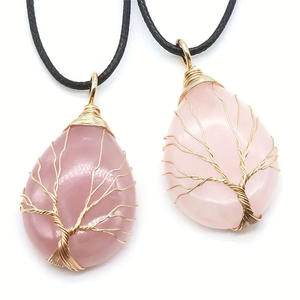 Vente en gros de colliers en cristal naturel agate de soie collier pendentif pierre à rouler colliers originaux en agate polie jade <span class=keywords><strong>chandail</strong></span> chaîne en cristal - Product Image 2