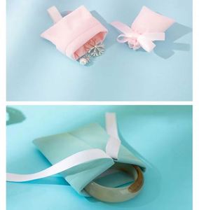 Wholesale Custom Luxury Logo Small Velvet <b>Drawstring</b> <b>Bag</b> Hot Sale Phone Purse <b>Makeup</b> Toiletry Storage Pouch Gift Candle Craft - Product Image 5