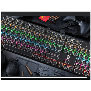 สกายลุง เอชเจเค 920 คีย์บอร์ดแบบมีสาย 104 คีย์ RGB แบ็คไลท์สำหรับเล่นเกมขนาดเต็มป้องกันการโกสต์ติ้งแบบตั้งโปรแกรมได้ - Product Image 4