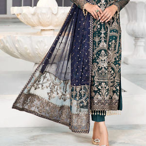 ชุดเดรสทางการออกแบบสวรรค์ทำจากผ้าเรียบระบายอากาศตัดมีสไตล์เหมาะสำหรับงานปาร์ตี้สำนักงานและชุดแฟชั่น - Product Image 4