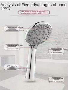Usine directe en gros moderne haute puissance 5 Modes pommeau de douche pluie en plastique ABS grand panneau économie d'eau pour salle de bain - Product Image 5