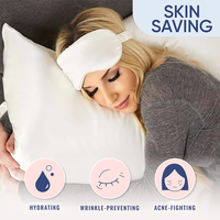 Masque pour les yeux en soie avec logo brodé imprimé personnalisé Chouchou Taie d'oreiller en soie 100% Pure Mulberry Silk Pillowcase Set