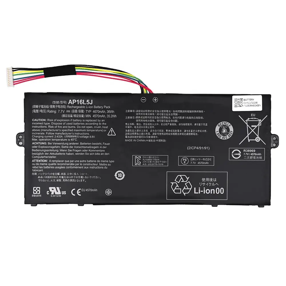 7.7V 35.2Wh AP16L5J AP16L8J bateria do portátil para Acer Aspire Swift 5 SF514-52T Spin 1 SP111-32N TravelMate X5 TMX514