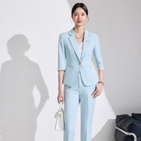 Petit costume professionnel pour femmes haut sens manches trois-quarts tempéré déesse ventilateur printemps été mince parfum robe pour