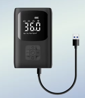 Compresseur d'air rechargeable Gonfleur de pneu Pompe portable avec batterie 4000mAh Écran numérique et LED d'urgence 150PSI Arrêt automatique