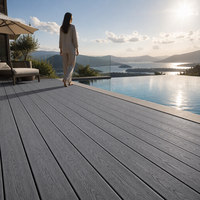 Dalles de terrasse emboîtables en WPC, modernes, antidérapantes, imperméables, imitation bois, pour jardin et entrepôt