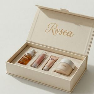 Custom Printed Logo Rigid Cardboard Gift Box Luxury Recyclable Folding Magnet <b>Packaging</b> with Embossing Gold <b>Printing</b> - Product Image 1