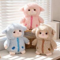 Peluche Mouton Mignonne Trois Couleurs en Tissu Doux Laine d'Agneau Adorable Cadeau pour Enfants et Amateurs d'Animaux Décoration Maison