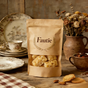 Bolsa de Embalaje Personalizada Biodegradable con Cierre, para Dulces, Galletas, Palomitas de Maíz, con Ventana Transparente y a Prueba de Olores - Product Image 3