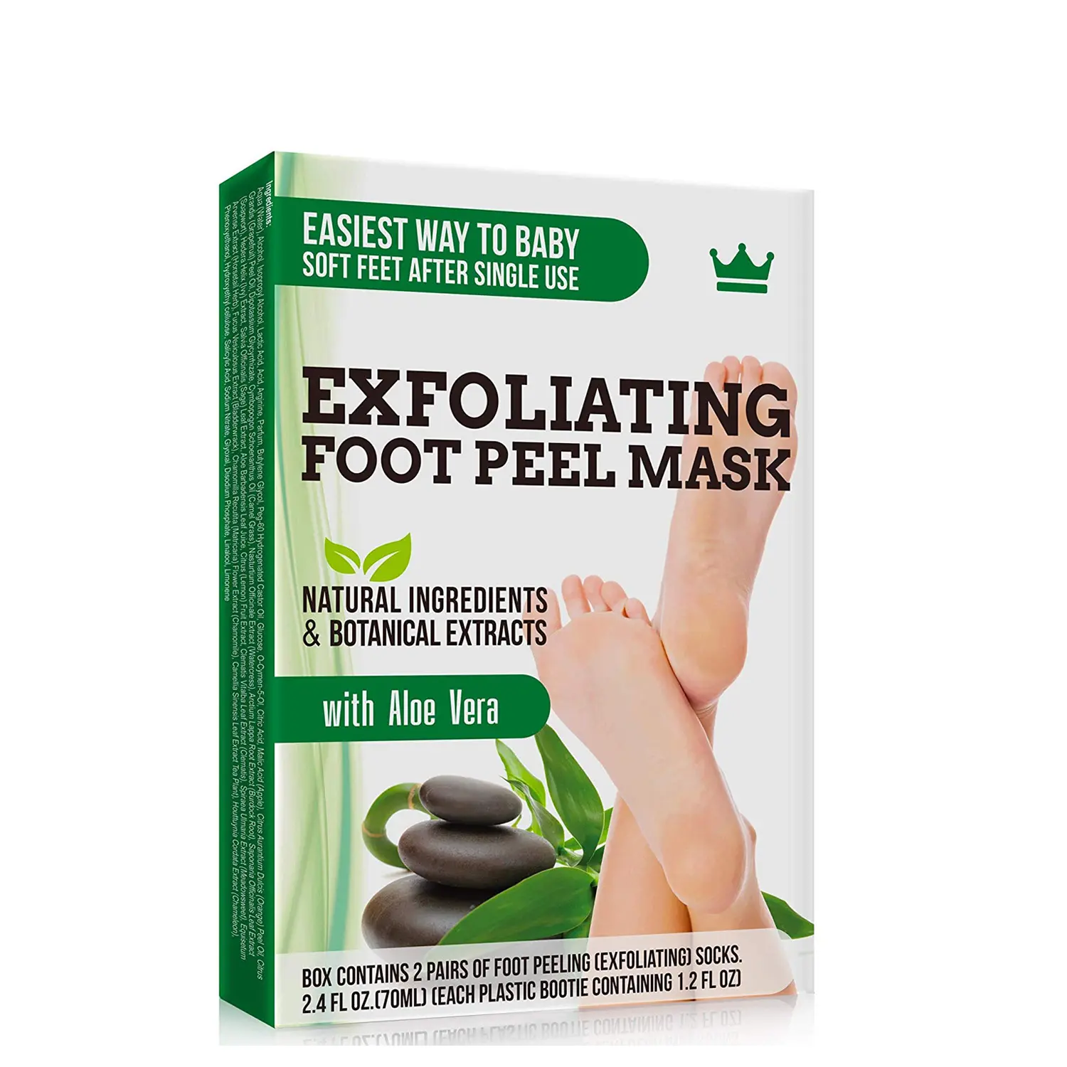 OEM Aloe Vera Exfoliating Foot Peel Mask for Peeling Away Rough Heels Dead Skin Cells and Calluses