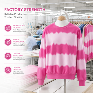 Sudadera <span class=keywords><strong>de</strong></span> Trabajo con Cuello Redondo, Tie-Dye, Manga Larga, Antibacteriana, Sin Costuras, con Degradado <span class=keywords><strong>de</strong></span> Color Sólido, para Minoristas y Cafeterías - Product Image 6
