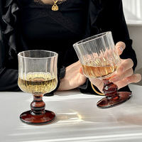 Custom Antiek Vintage Rode Wijn Glas Custom Gekleurde Kristallen Beker