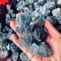 Recién llegados, minerales crudos, rocas, cristal de cuarzo natural, fluorita azul en bruto para artesanía curativa