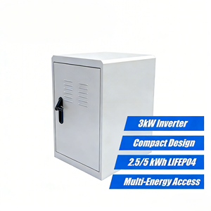 Système solaire hybride pour maison/bureau avec batterie LiFePO4 3kW 2.5KWh, armoire de stockage d'énergie intégrée montée sur rack, IP54 - Product Image 2