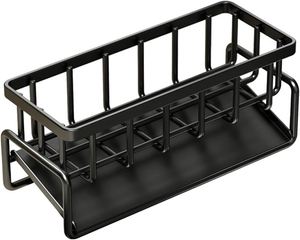 Rustproof Carbon Steel Modern Black Sustainable Kitchen Sink <b>Dish</b> Organizer Divider High-Grade Brush Holder Storage Holders - Product Image 4