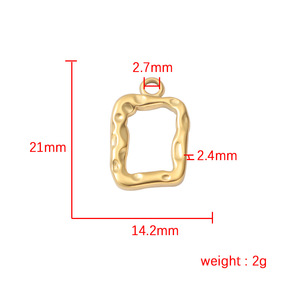 Steel Rectangle Concave Pendants Charms Diy Necklace <strong>Jewelry</strong> Making Accessories Findings Wholesale <strong>Supplies</strong> - Product Image 4