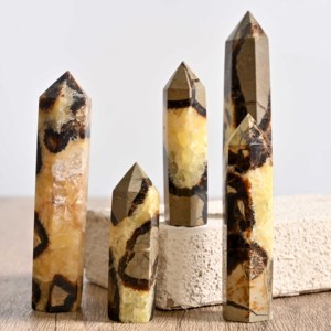 Vente en gros : Tour de cristal naturel Septarium, pointe de cristal, obélisque, pierre précieuse en vrac pour l'artisanat et la décoration intérieure - Product Image 4