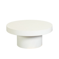 Table basse moderne en micro-ciment durable et écologique, noyer foncé, style nordique minimaliste, en MDF, pour salon, vente en gros OEM