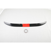 Aileron arrière de voiture à 3 sections facile à installer, ajustement universel, noir brillant, rouge