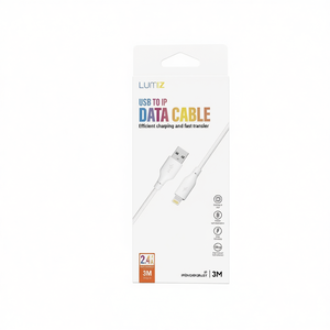 Câble de données USB vers IP Lumiz 3M 2.4A pour charge rapide et transfert - Product Image 2