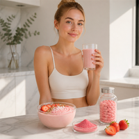 Poudre de fraise biologique soluble dans l'eau, extrait de fruit de qualité alimentaire pour boissons