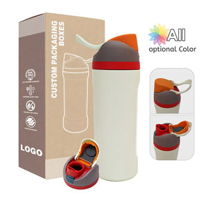 Venta al por mayor de fábrica: Termos y botellas de agua de acero inoxidable de doble pared con aislamiento al vacío, 16oz, 19oz, 24oz, 32oz, con tapa abatible y asa. - Product Image 2