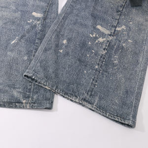 Pantalon en <span class=keywords><strong>jean</strong></span> américain tendance, pantalon en denim ample et décontracté, pantalon personnalisé, <span class=keywords><strong>jean</strong></span> léger délavé, <span class=keywords><strong>jean</strong></span> vintage à imprimé corde pour homme - Product Image 3