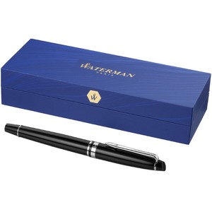 Waterman Expert penna Stilografica in acciaio inox e penna Stilografica con punta d'oro per la scrittura finanziaria uso da parte degli studenti con inchiostro blu - Product Image 1