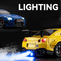 Réveil de voiture sport avec effets sonores et lumineux réalistes de moteur, horloge de voiture de course avec écran LED ultra-clair pour promotion