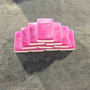 Pink and White <b>Mahjong</b> Tiles <b>Set</b> Classic Portable Style for 4 Players - Product Image 1