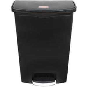 Cestino per rifiuti con pedale frontale 90 L in plastica nera - Product Image 1