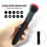 Nouveau stimulateur de Clitoris Rechargeable Camouflage Sex Toy 10 Modes vibrant maquillage brosse balle vibrateur pour femme