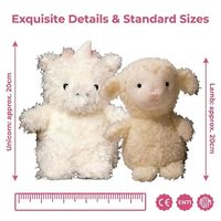 Ensemble de jouets en peluche en tissu bouclé de qualité supérieure, compagnon animal mignon pour la décoration de chambre d'enfant, lavable en machine