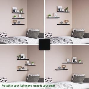 Estantes decorativos flotantes de pared modernos, estante elegante de madera, soporte oculto, estante de exhibición para el hogar, sala de estar, dormitorio, decoración de oficina - Product Image 5
