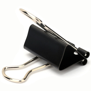 Deli Binder Clip 25mm Black Metal Ticket Clip Size 4 Exam Paper Clip - Product Image 1