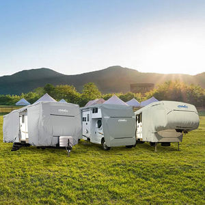 Upgraded 300D Oxford Top <strong>Waterproof</strong> UV Resistant Hail Protection <strong>Caravan</strong> Long Travel Trailer Canvas RV <strong>Cover</strong> - Product Image 1