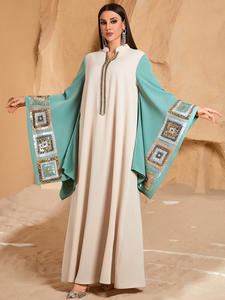 Muslim <b>Women</b> Batwing Sleeve Dress Eid Abaya Dubai <b>Kaftan</b> Turkey Kebaya Caftan Marocain Femme Robe Islam Clothing Jalabiya 2025 - Product Image 4