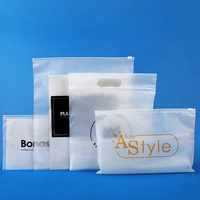 Sac refermable réutilisable avec fermeture éclair en CPE/PE pour impression de logo personnalisé sur vêtements et accessoires capillaires - Impression par gravure