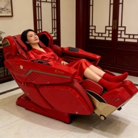 2026 Fauteuil de massage de luxe multifonctionnel en cuir PU, zéro gravité, chauffant corps entier, avec airbags, rouleaux Shiatsu, rail SL 4D et tablette sans fil