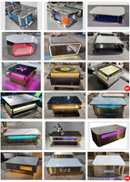 Table Basse Lumineuse à LED KTV en Marbre pour Maison, Bar, Hôtel, Salle de Sport, Centre Commercial, Boîte de Nuit, Salon ou Sous-sol