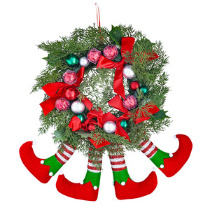Christmas Four Legged <b>Wreath</b> Plastic Wall Hanging Ornament For Holiday Decorations - Product Image 4