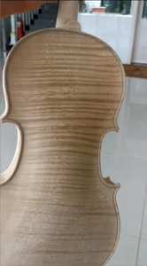 Violín blanco hecho a mano, arce flameado, sin barnizar, de alta calidad - Product Image 4