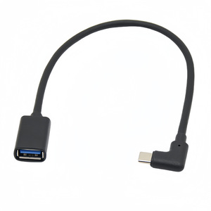 Type <b>C</b> To <b>Usb</b> 3.0 Female Otg <b>Adapter</b> Cable 90 Degree Elbow For Mobile Phone Data Transfer Black 0.5m And Below - Product Image 3