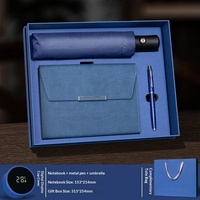 Nouvelles Idées Commerciales 2026 – Articles Promotionnels de Luxe Personnalisés en Cuir PU : Coffret Cadeau Exquis avec Carnet, Stylo et Parapluie
