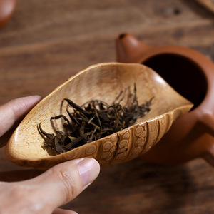 Handmade Bamboo Tea Scoop Set Flat Traditional Chinese Style Tea Ceremony Tools - Product Image 4